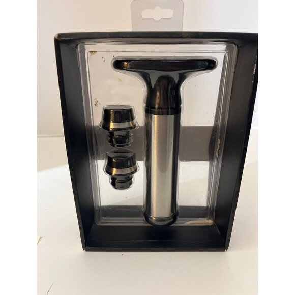 Rabbit Stainless Steel Vacuum Preserver With 2 Wine Stoppers New in Box - Picture 2 of 6